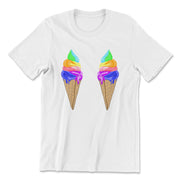 Rainbow Twist Ice Cream Cones Basic Tee