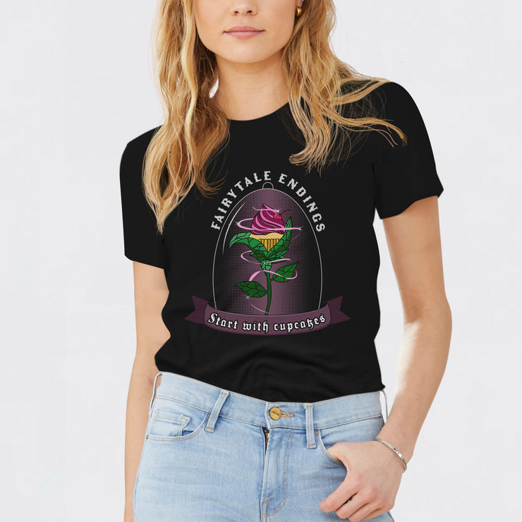 Enchanted Cupcake Rose Basic T-Shirt