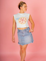 Pizza Record Crop Tee