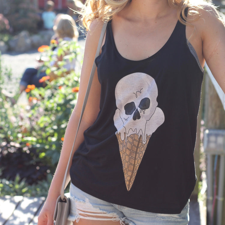 Skull Ice Cream Tank Top - Women's Skull Tank | Yummiewear