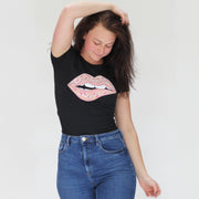 donut t-shirt with lips on front