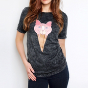 Cat Ice Cream Cone Tee