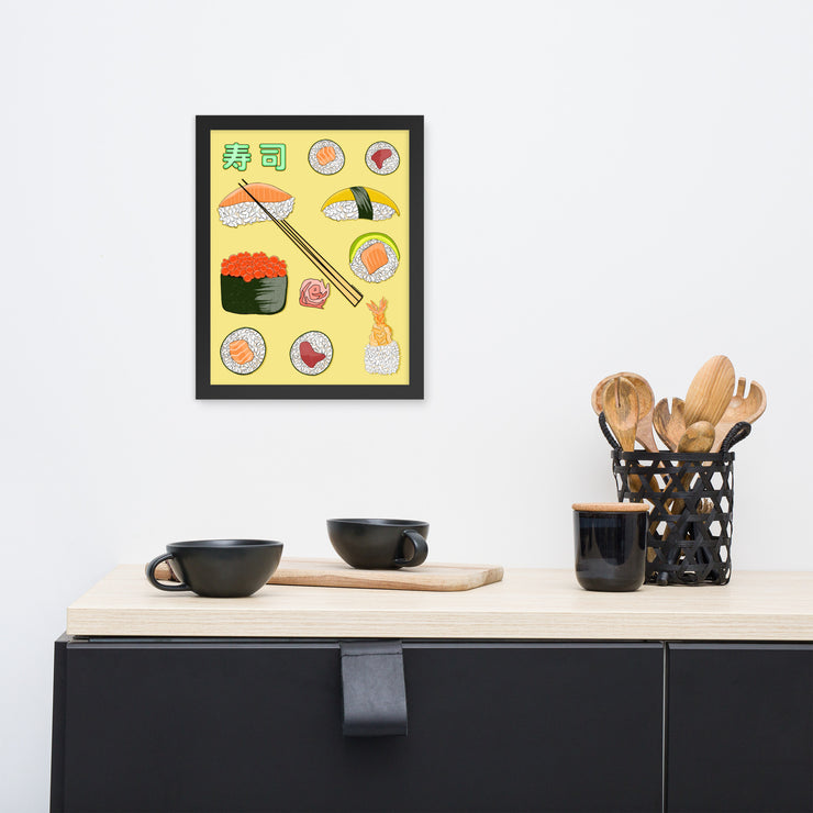 Sushi Platter Framed poster