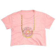 Donut Necklace Cropped Tee