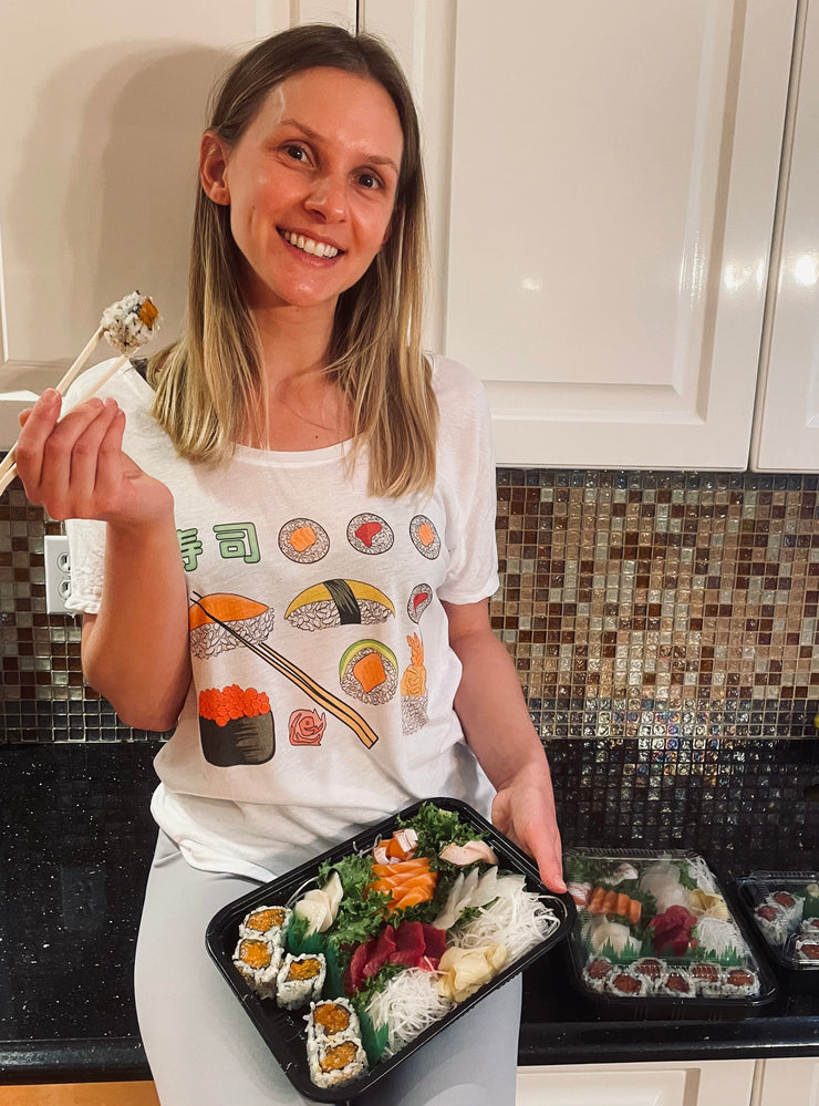 Sushi T shirt Junk Food Tees Yummiewear