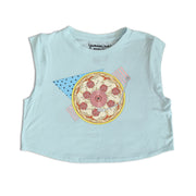 Pizza Record Crop Tee