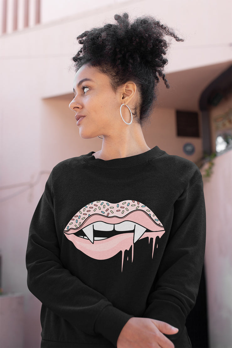 Vampire Donut Lips Sweatshirt