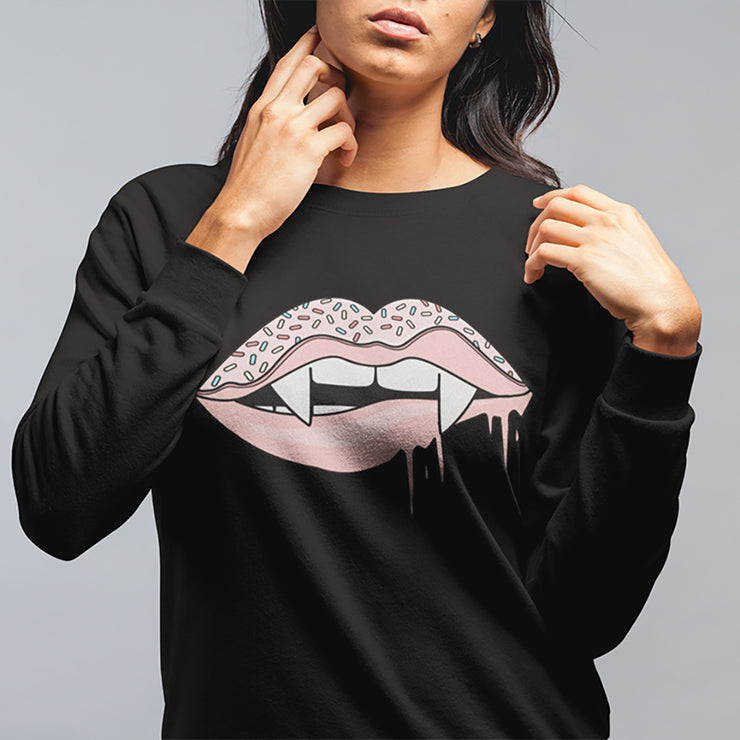 Vampire Donut Lips Sweatshirt